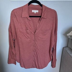 Lou & Grey Coral Button-Down Shirt